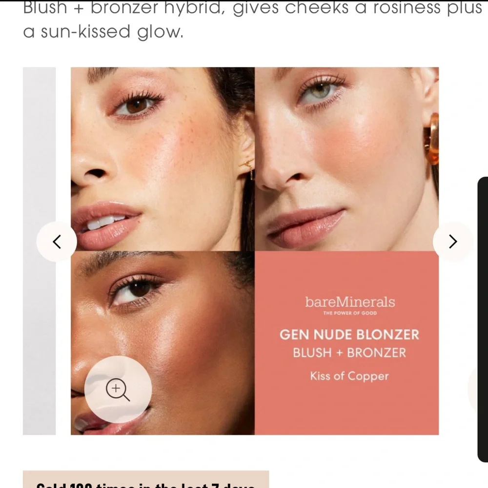 bareMinerals Gen Nude Blonzer shade Kiss of Copper Blush and Bronzer
